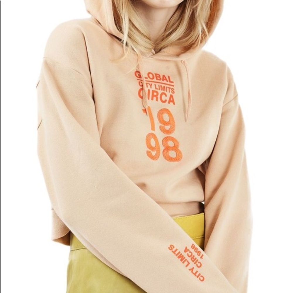 Global city limits circa 1998 cropped sweatshirt